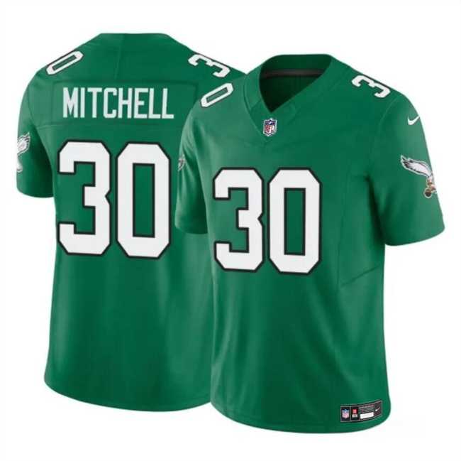 Men & Women & Youth Philadelphia Eagles #30 Quinyon Mitchell Kelly Green 2024 Draft F.U.S.E Vapor Untouchable Throwback Limited Stitched Jersey->philadelphia eagles->NFL Jersey